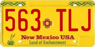 NM license plate 563TLJ