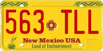 NM license plate 563TLL