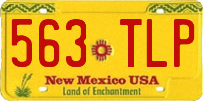 NM license plate 563TLP