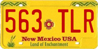 NM license plate 563TLR