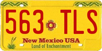 NM license plate 563TLS