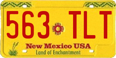 NM license plate 563TLT