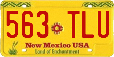 NM license plate 563TLU