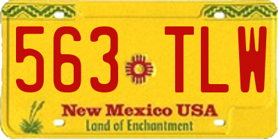 NM license plate 563TLW
