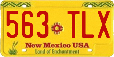 NM license plate 563TLX
