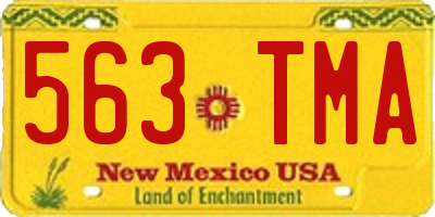 NM license plate 563TMA