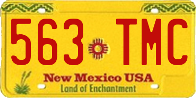 NM license plate 563TMC