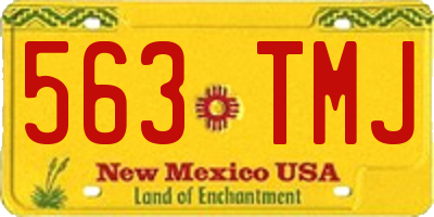 NM license plate 563TMJ