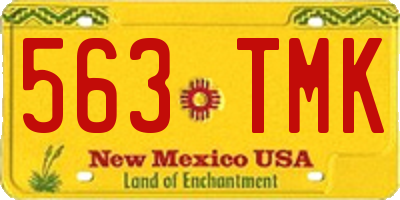 NM license plate 563TMK