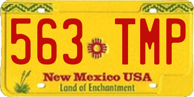 NM license plate 563TMP