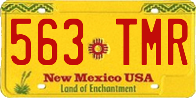 NM license plate 563TMR