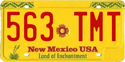 NM license plate 563TMT