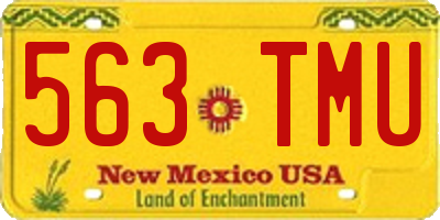 NM license plate 563TMU