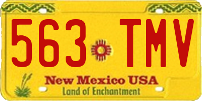 NM license plate 563TMV