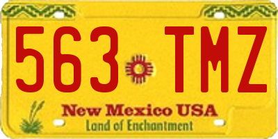 NM license plate 563TMZ