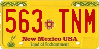 NM license plate 563TNM