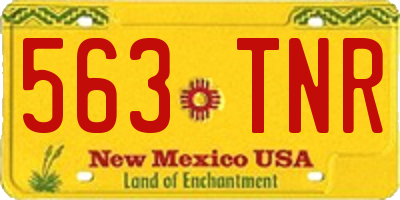 NM license plate 563TNR