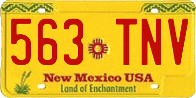 NM license plate 563TNV
