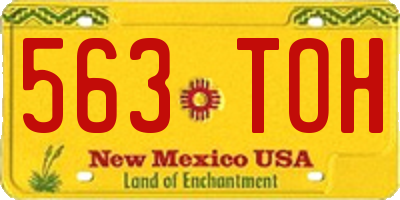 NM license plate 563TOH