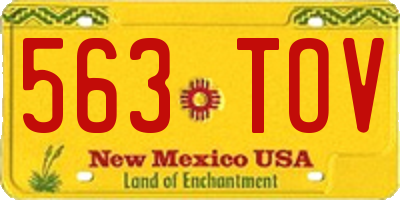 NM license plate 563TOV