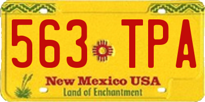 NM license plate 563TPA