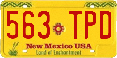 NM license plate 563TPD