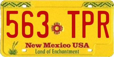 NM license plate 563TPR