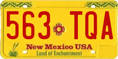 NM license plate 563TQA