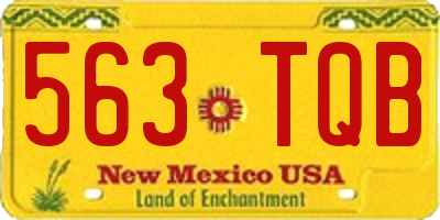 NM license plate 563TQB