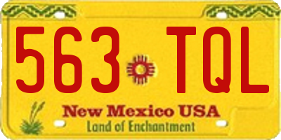 NM license plate 563TQL