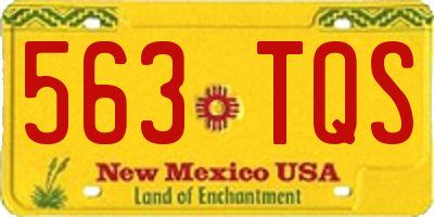 NM license plate 563TQS