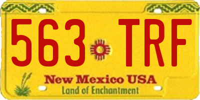 NM license plate 563TRF