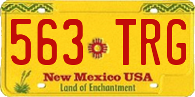 NM license plate 563TRG