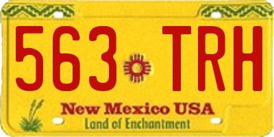 NM license plate 563TRH