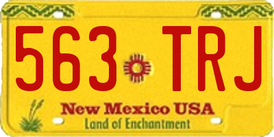 NM license plate 563TRJ