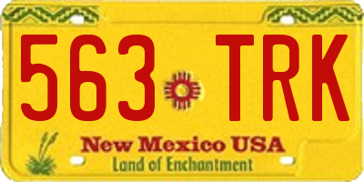 NM license plate 563TRK