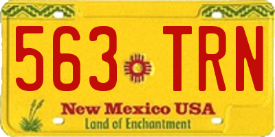 NM license plate 563TRN