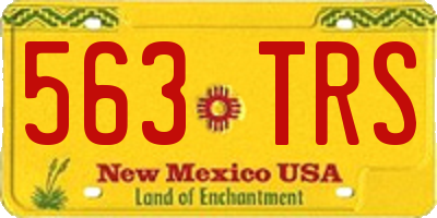 NM license plate 563TRS