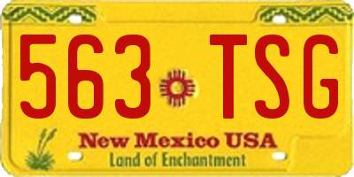 NM license plate 563TSG