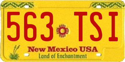 NM license plate 563TSI