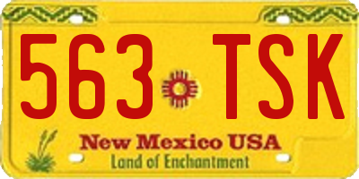 NM license plate 563TSK