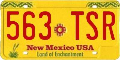 NM license plate 563TSR