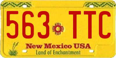NM license plate 563TTC
