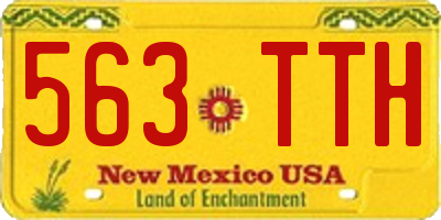 NM license plate 563TTH