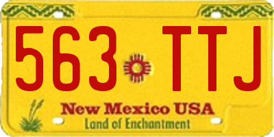 NM license plate 563TTJ