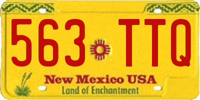 NM license plate 563TTQ