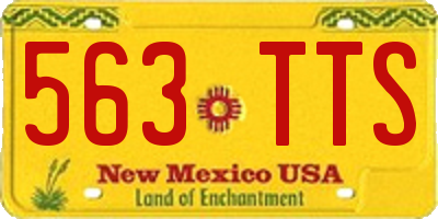 NM license plate 563TTS