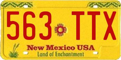 NM license plate 563TTX