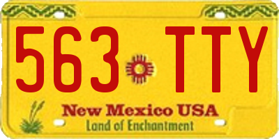 NM license plate 563TTY