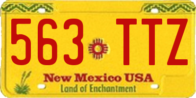 NM license plate 563TTZ